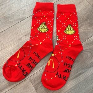 McDonald's Red Grinch Casual Socks